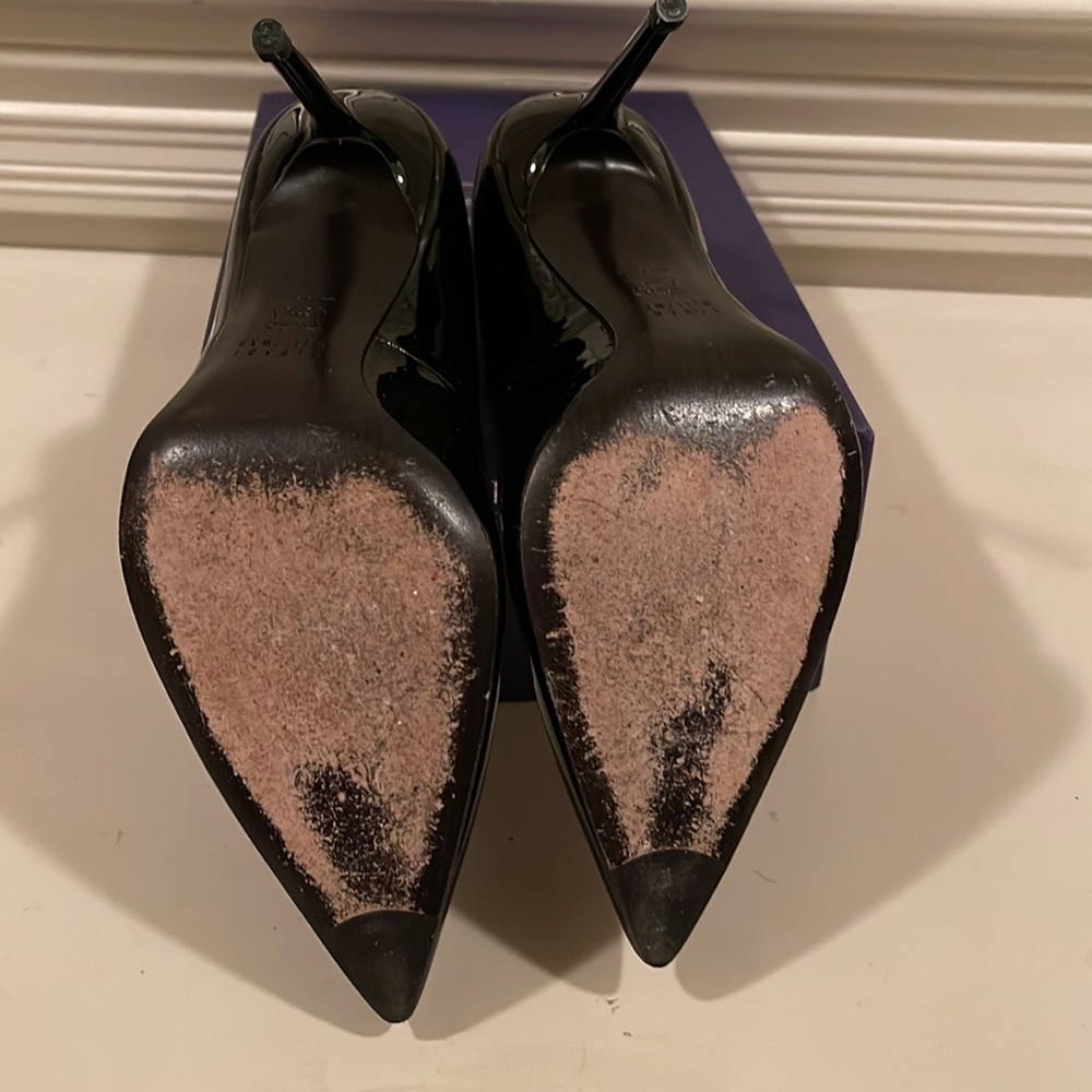 Stuart Weitzman Nouveau blk patent heels size 8.5